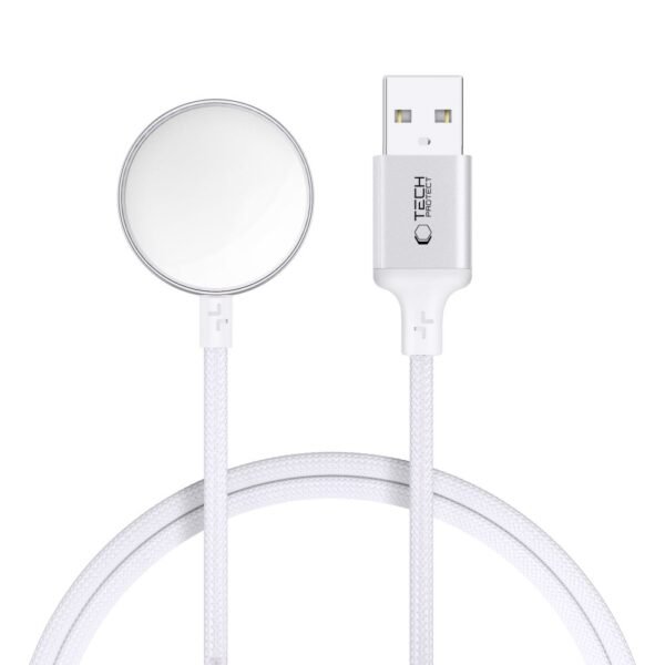 Tech-Protect MC02 Ultraboost Magnetisch Oplader Kabel 100CM Apple Watch Wit