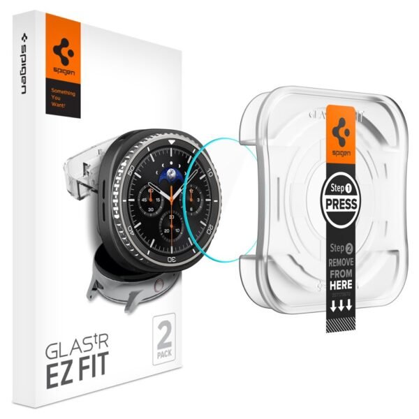 Gehard Glas Spigen Glas.tr ”Ez-Fit” 2-Pack Galaxy Watch 8 Classic (46 Mm) Transparante