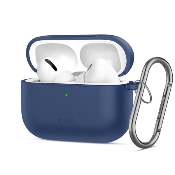 Tech-Protect Siliconen Hook Apple AirPods Pro 3 Marineblauw Blauw