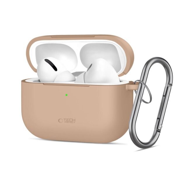 Tech-Protect Siliconen Hook Apple AirPods Pro 3 Caffe Latte