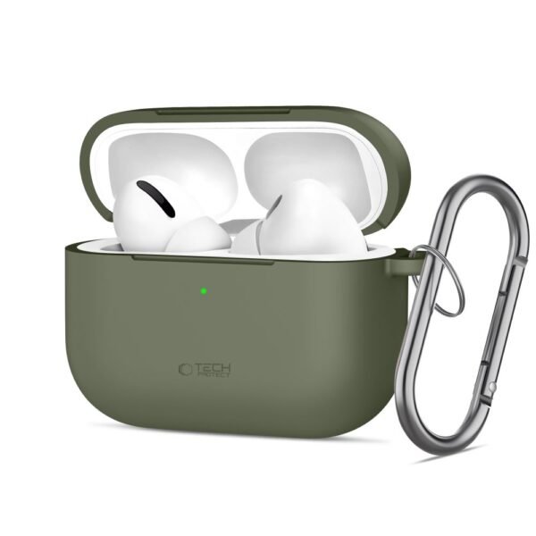 Tech-Protect Siliconen Hook Apple AirPods Pro 3 Olive Groen