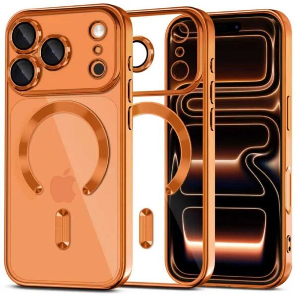 Tech-Protect MagFlex MagSafe Hoesje iPhone 17 Pro Max Shiny Cosmic Oranje