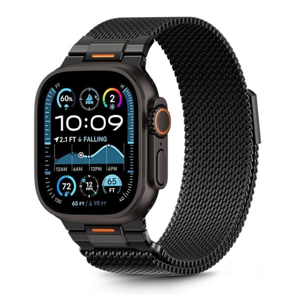 Tech-Protect Milano Vanguard Apple Watch 8 / 9 / 10 / 11 / SE / Ultra (44 / 45 / 46 / 49 Mm) Zwart