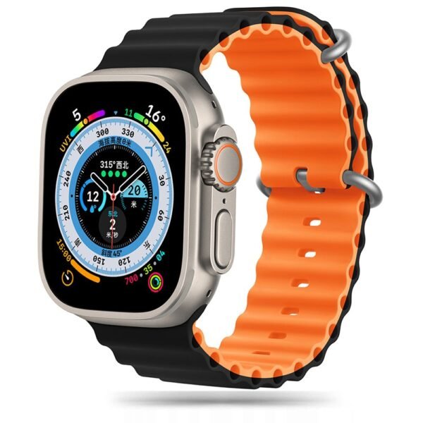 Tech-Protect Iconband Pro Apple Watch 8 / 9 / 10 / 11 / SE / Ultra (44 / 45 / 46 / 49 Mm) Zwart/Oranje