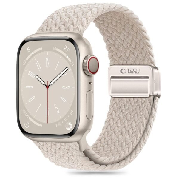 Tech-Protect Nylonmag Apple Watch 8 / 9 / 10 / 11 / SE (40 / 41 / 42 Mm) Natural Titanium