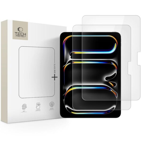 Gehard Glas Tech-Protect Glas Fit+ 2-Pack iPad Pro 11” 5 / 6 / 2024-2025 Transparante