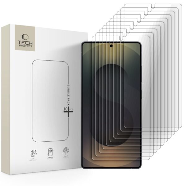 Tech-Protect Bundle 10-Pack Gehard Glas Schermbeschermer Samsung Galaxy S25 Ultra Transparant