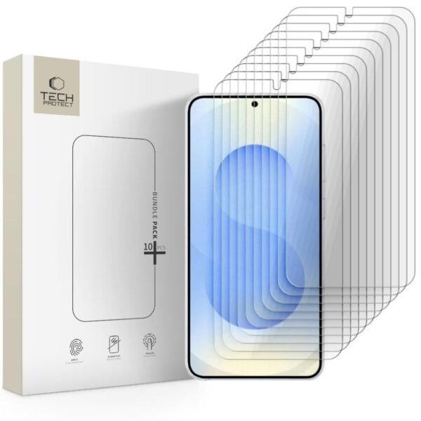 Tech-Protect Bundle 10-PACk Gehard Glas Schermbeschermer Samsung Galaxy S26 Transparant