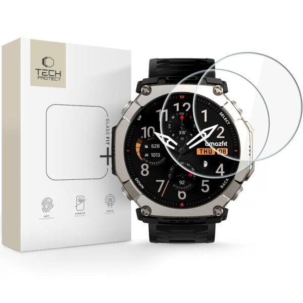 Tech-Protect Gehard Glas Glas Fit+ 2-Pack Amazfit T-Rex Ultra 2 Transparant