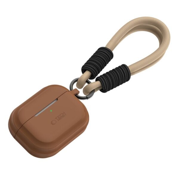 Tech-Protect Siliconen Koord Apple AirPods Pro 1 / 2 Chocolate Bruin