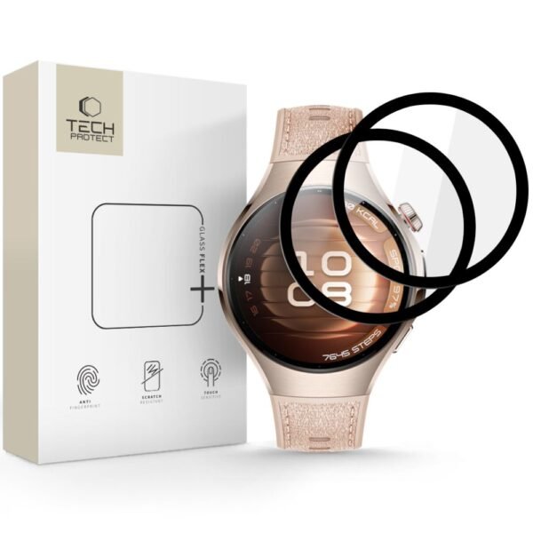 Glas Hybrydowe Tech-Protect Glas Flex+ 2-Pack Huawei Watch 5 (46 Mm) Zwart