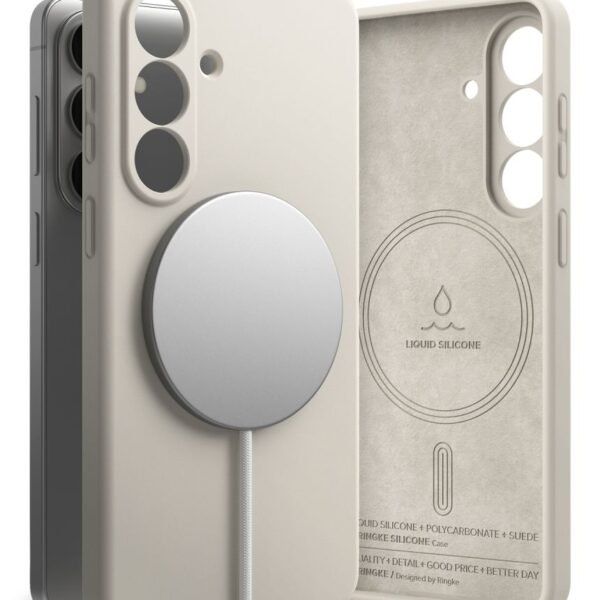 Ringke Siliconen MagSafe Hoesje Samsung Galaxy S26 Stone