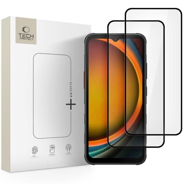 Gehard Glas Tech-Protect Glas Fit+ 2-Pack Galaxy Xcover 7 / 7 Pro Zwart