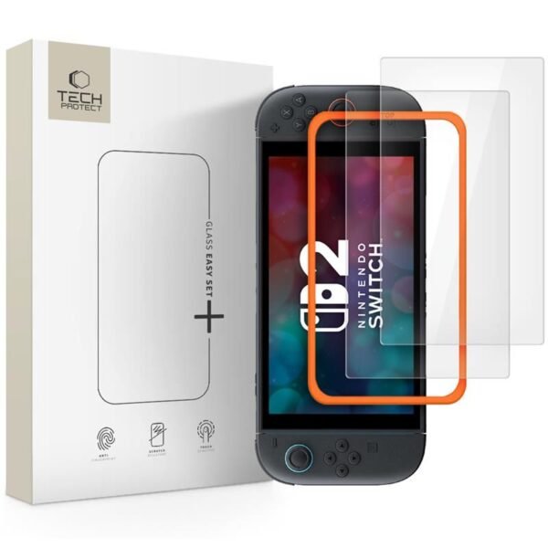Gehard Glas Tech-Protect Easy Set+ 2-Pack Nintendo Switch 2 Transparante