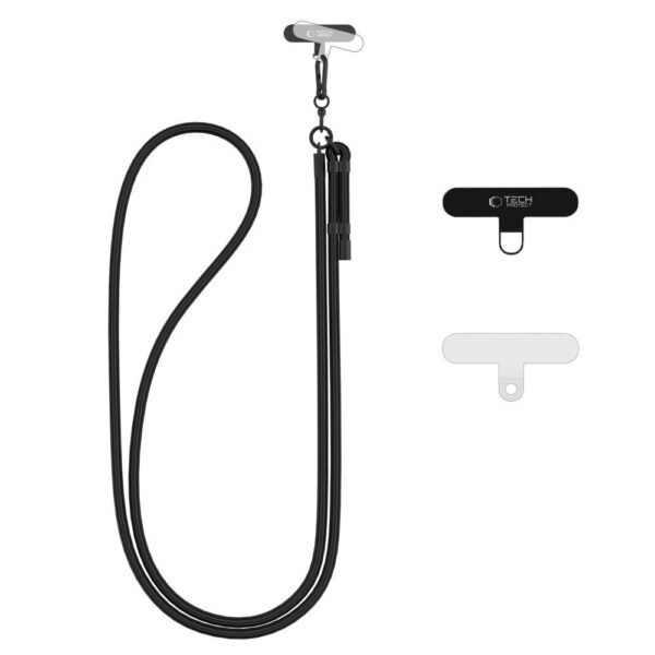 Tech-Protect C1S Koord Crossbody Bandje Zwart/Zwart