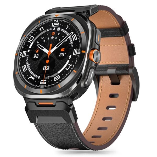 Tech-Protect Delta Pro Samsung Galaxy Watch Ultra 2024 / 2025 (47 Mm) Leather Zwart