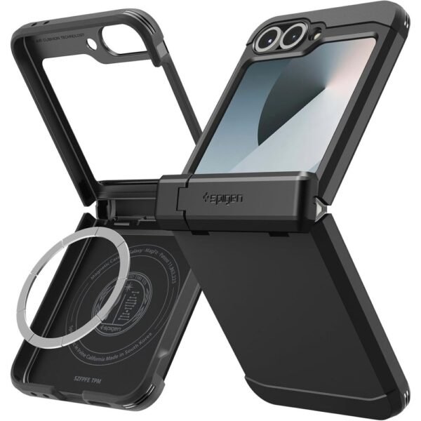 Spigen Tough Armor Pro Mag MagSafe Galaxy Z Flip 6 / 7 FE Zwart