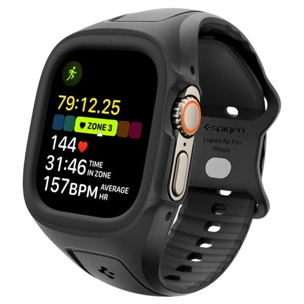 Spigen Liquid Air pro Apple Watch Ultra 1 / 2 / 3 (49 Mm) Zwart