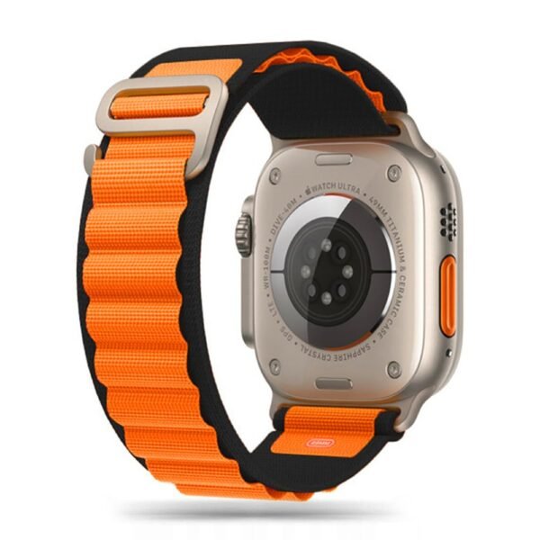 Tech-Protect Nylon Pro Apple Watch 8 / 9 / 10 / 11 / SE / Ultra (44 / 45 / 46 / 49 Mm) Zwart/Oranje