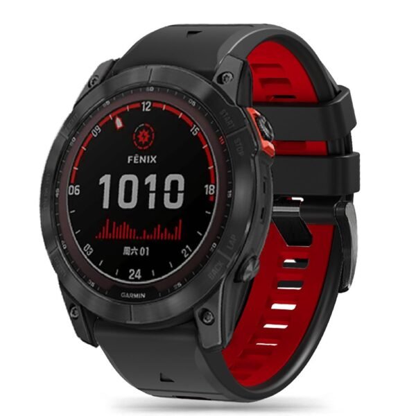 Tech-Protect Iconband Pro Garmin Fenix 5X / 5X Plus / 6X / 6X Pro / 7X / 8 / 8 Pro (51 Mm) Zwart/Rood