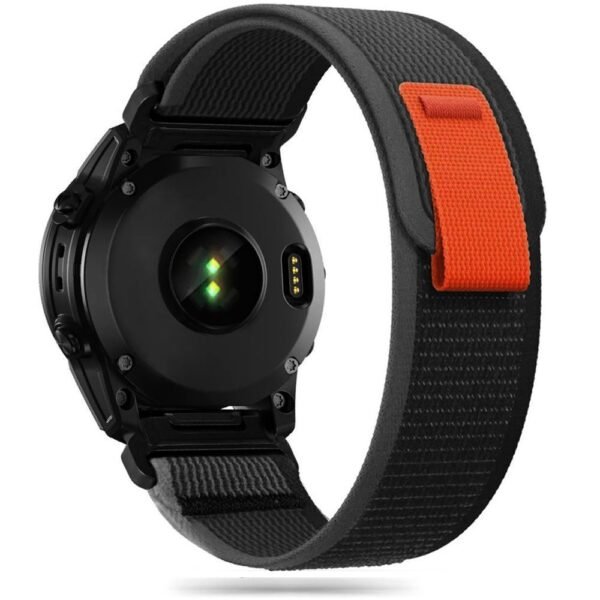 Tech-Protect Nylon Garmin Fenix 5 / 6 / 6 Pro / 7 / 8 / 8 Pro (47 Mm) / E Zwart/Oranje