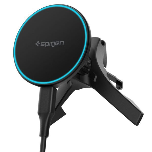 Spigen EV15MAQ Essential Magnetisch MagSafe Vent Autohouder Draadloze Oplader 15W QI2 Zwart