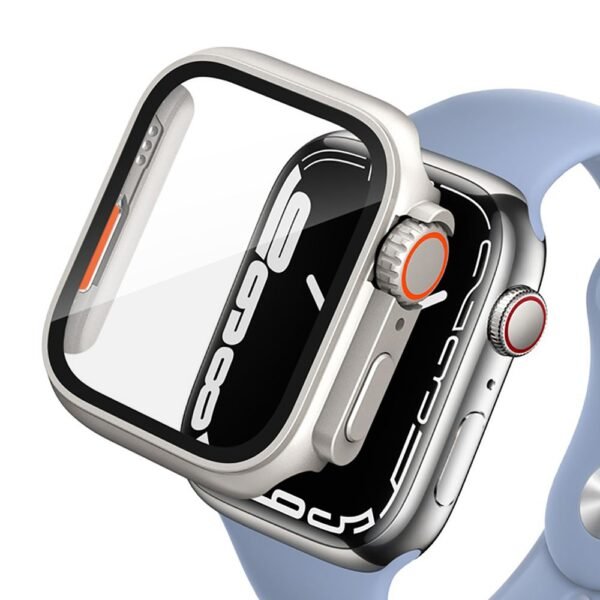 Tech-Protect DEFENSE360 Apple Watch 7 / 8 / 9 (45 Mm) Titanium/Oranje