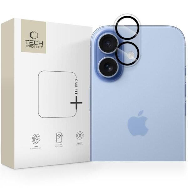 Tech-Protect Cam Fit+ Camerabeschermer iPhone 17 Transparant