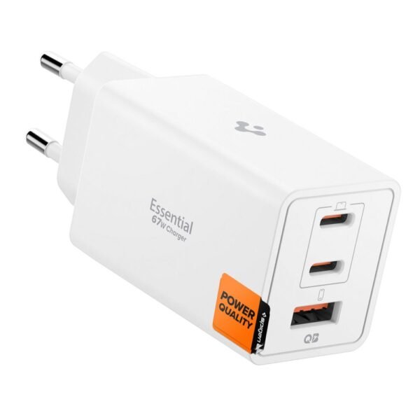 Spigen EE673EU Essential 3-Port Netwerk Oplader 67W Wit