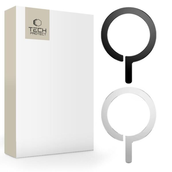 Tech-Protect Metalring MagSafe Universeel Magnetisch Ring 2-Pack Zwart & Zilver