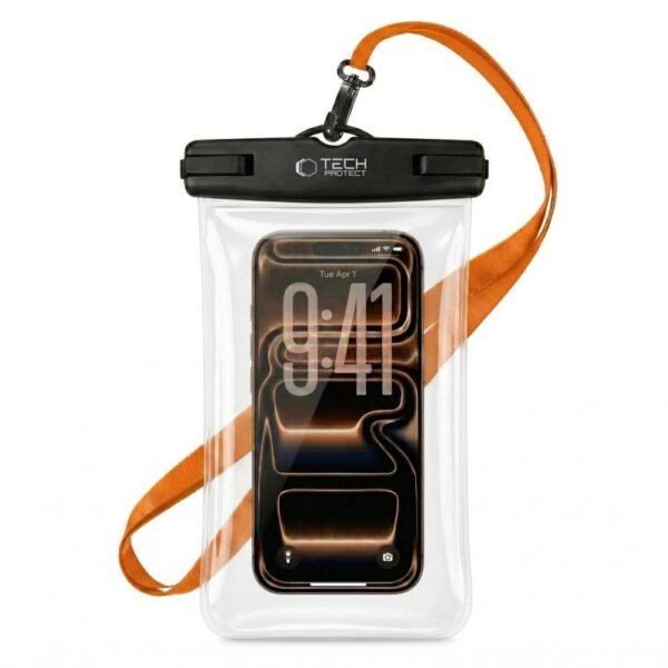 Tech-Protect UWC7 Universeel Waterproof Hoes 6.9 Inch Zwart/Oranje