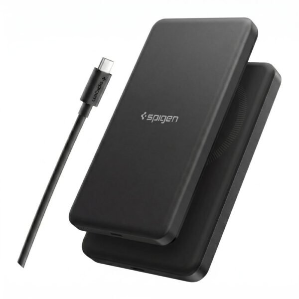 Spigen EA2205MQ Essential MagSafe Powerbank 5000MAH 22.5w QI2 Zwart