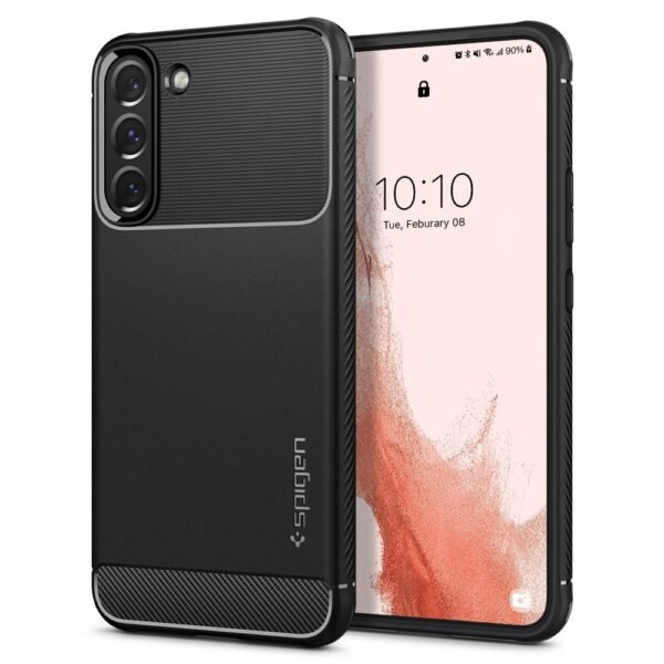 Spigen Rugged Armor Galaxy S22 Mat Zwart