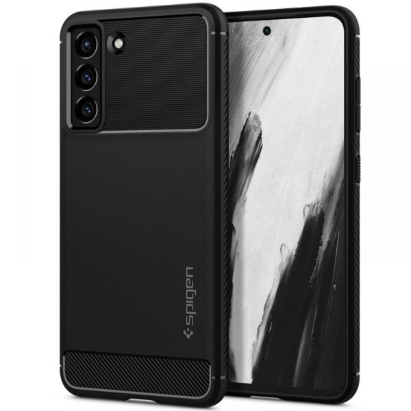 Spigen Rugged Armor Galaxy S21 FE Mat Zwart
