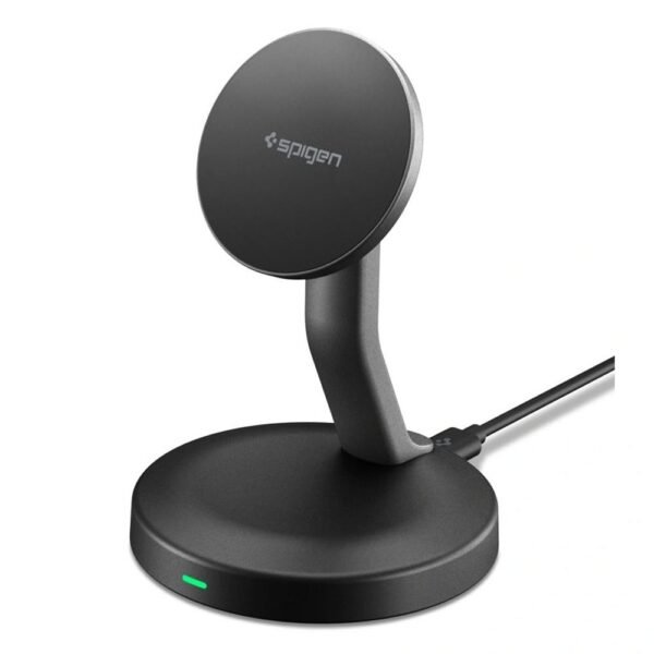 Spigen EF151MS Essential Magnetisch MagSafe Draadloze Oplader 15W Zwart