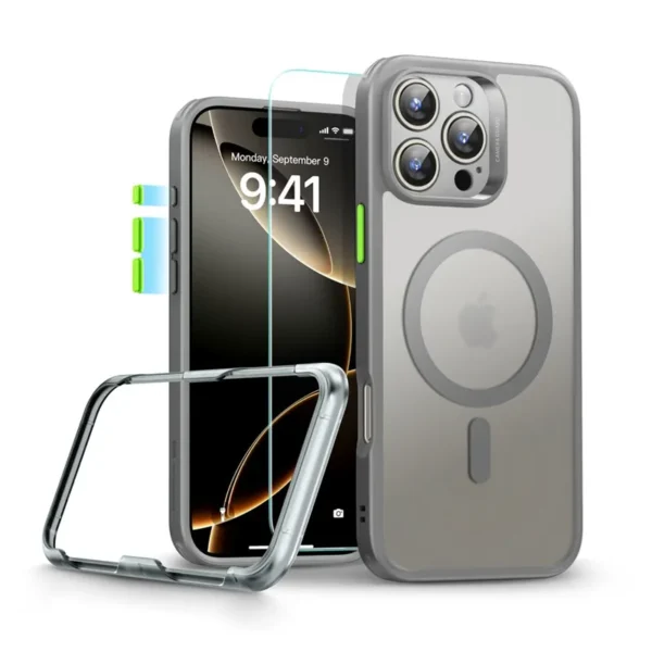 ESR Classic Pro Set HaloLock MagSafe Hoesje iPhone 16 Pro Max Grijs