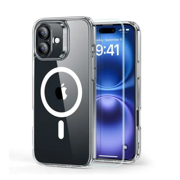 ESR MagSafe HaloLock en Gehard Glas Hoesje iPhone 16