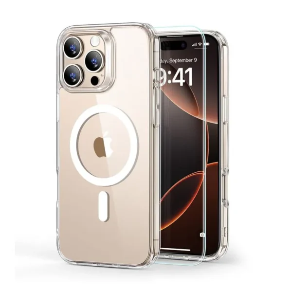 ESR HaloLock en Gehard Glas Schermbeschermer iPhone 16 Pro