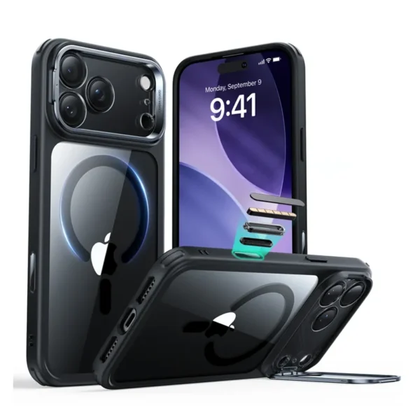 ESR MagSafe - Classic Hybrid Hoesje iPhone 17 Pro Transparant Zwart