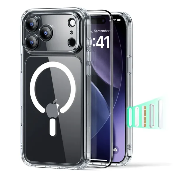 ESR Classic Hybrid MagSafe Hoesje iPhone 17 Pro Transparant