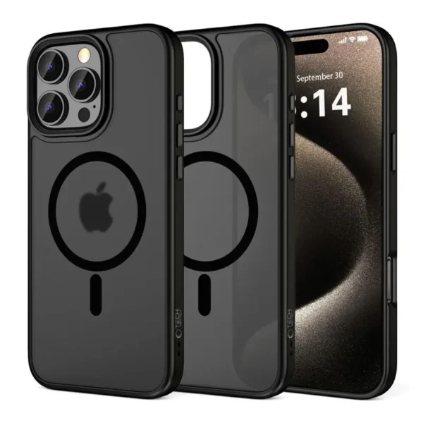 Tech-Protect MagSafe MagMat Hoesje iPhone 16 Pro Mat Zwart