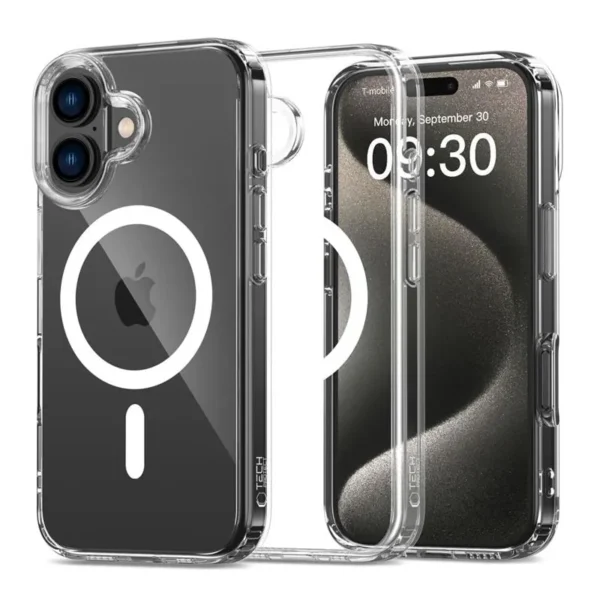 Tech-Protect FlexAir Hybrid MagSafe Hoesje iPhone 16 Plus Transparant
