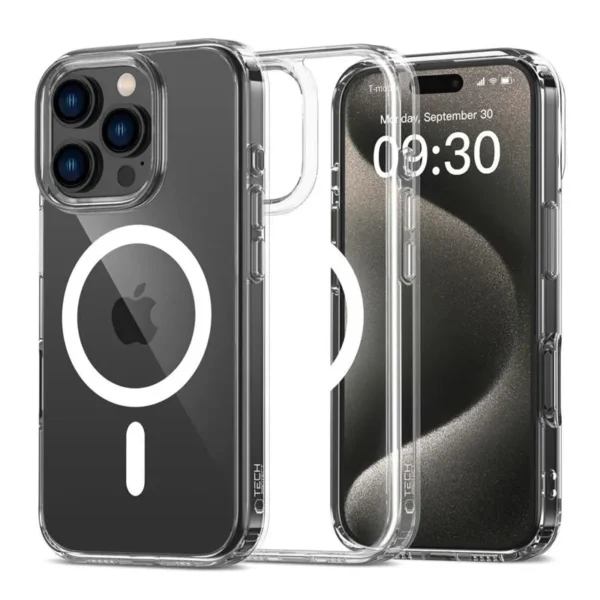Tech-Protect FlexAir Hybrid MagSafe Hoesje iPhone 16 Pro Max Transparant