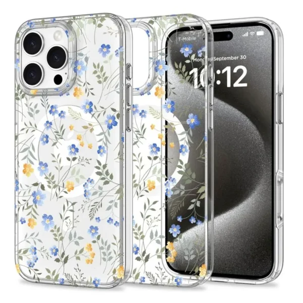 Tech-Protect MagMood MagSafe Hoesje iPhone 16 Pro Max Lentebloemen