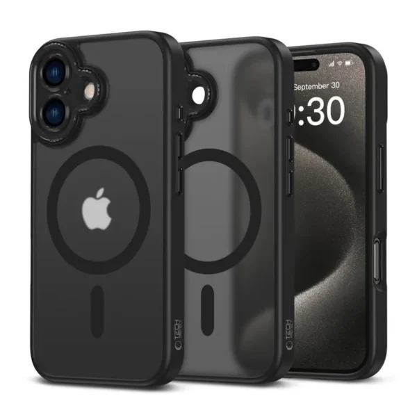 Tech-Protect MagSafe MagCam Mat Zwart Hoesje iPhone 16
