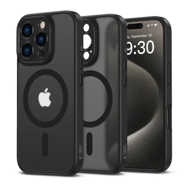 Tech-Protect MagCam MagSafe Hoesje iPhone 16 Pro Max Mat Zwart
