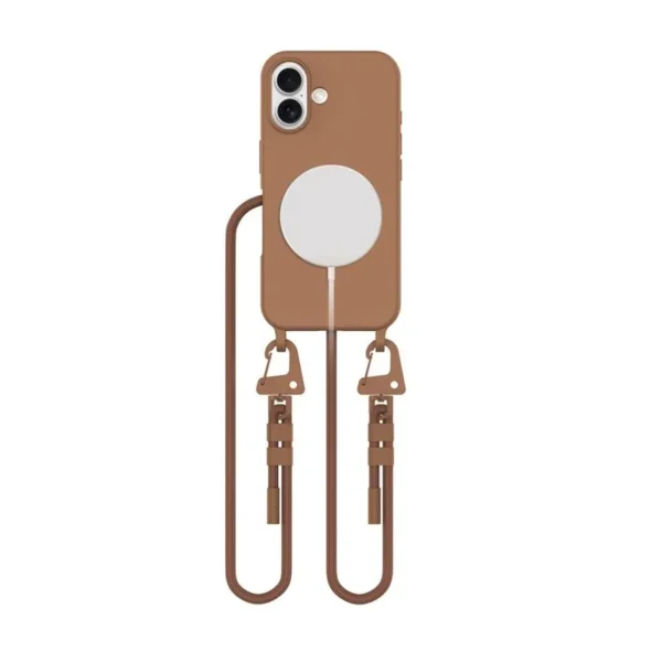 Tech-Protect Halskettinghoes MagSafe MagNecklace Bruin Hoesje iPhone 16