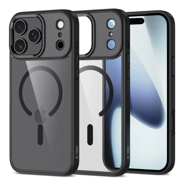 Tech-Protect Mat MagSafe Hoesje iPhone 17 Pro Zwart Transparant