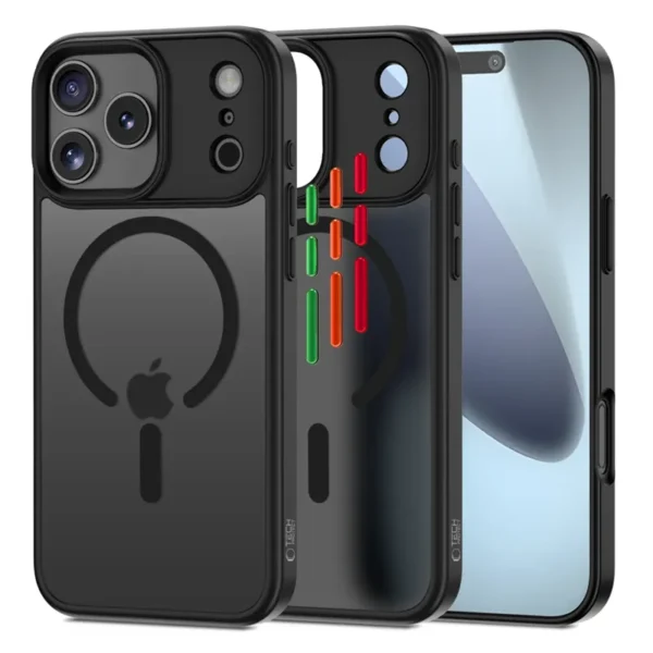 Tech-Protect Mat MagSafe Hoesje iPhone 17 Pro Max Zwart