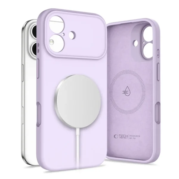 Tech-Protect Siliconen MagSafe Hoesje iPhone 17 Paars